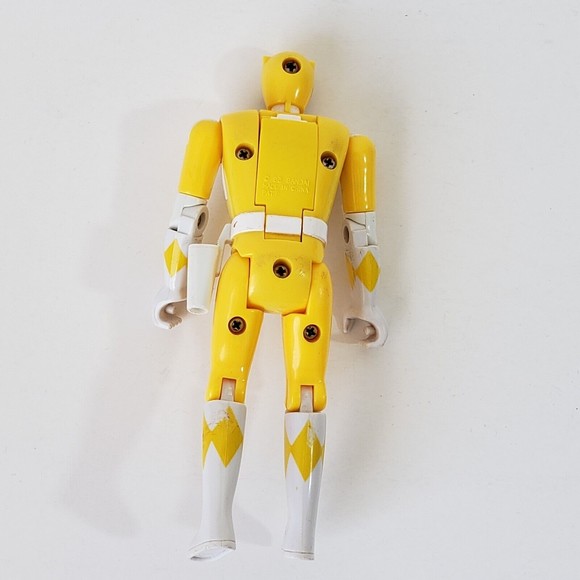 VTG 93 Bandai Mighty Morphin Power Rangers Flip Head Lot of 2 green and yellow - Picture 6 of 9